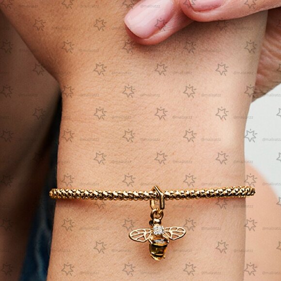 Pandora Sparkling Bee Dangle Charm - Picture 3 of 4